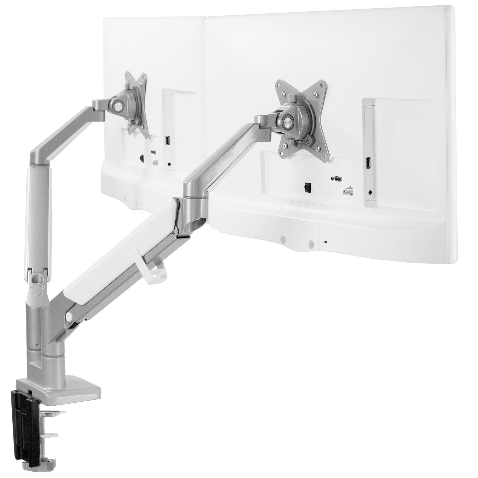 VIVO Aluminum Dual 17" to 32" Monitor Pneumatic Desk Mount Stand