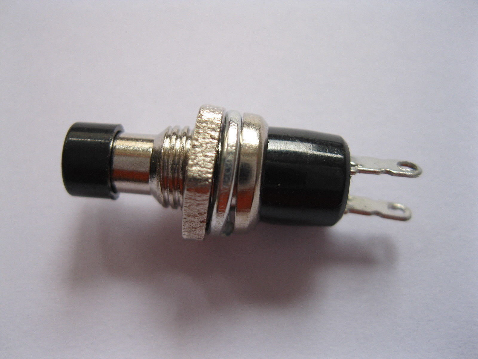 100 pcs SPST Mini Push Momentary Switch Black Cap 250V/3A 125V/6A Nomal Off New