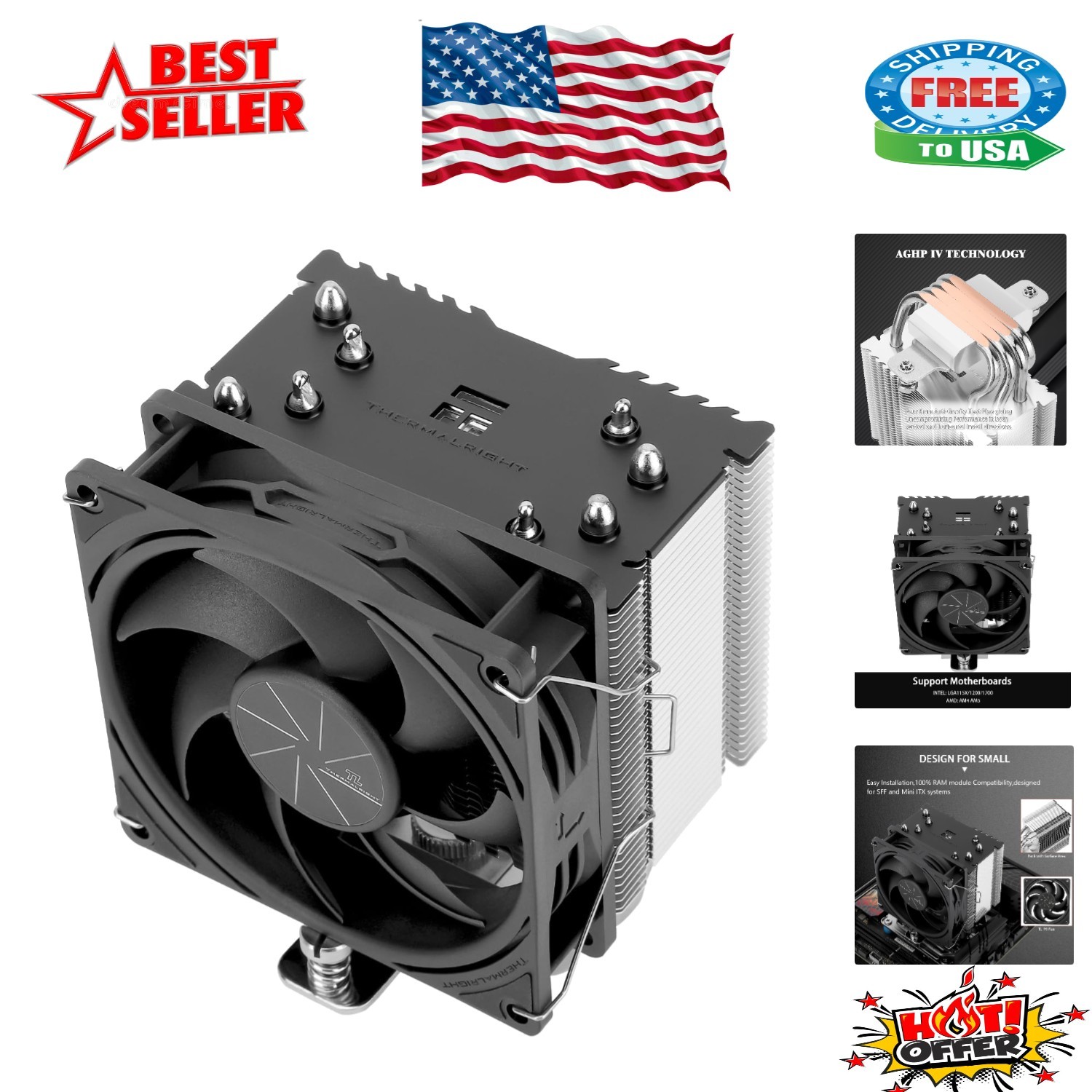 Assassin X 90 SE V2 CPU Cooler with 92mm PWM Quiet Fan - Intel & AMD Support