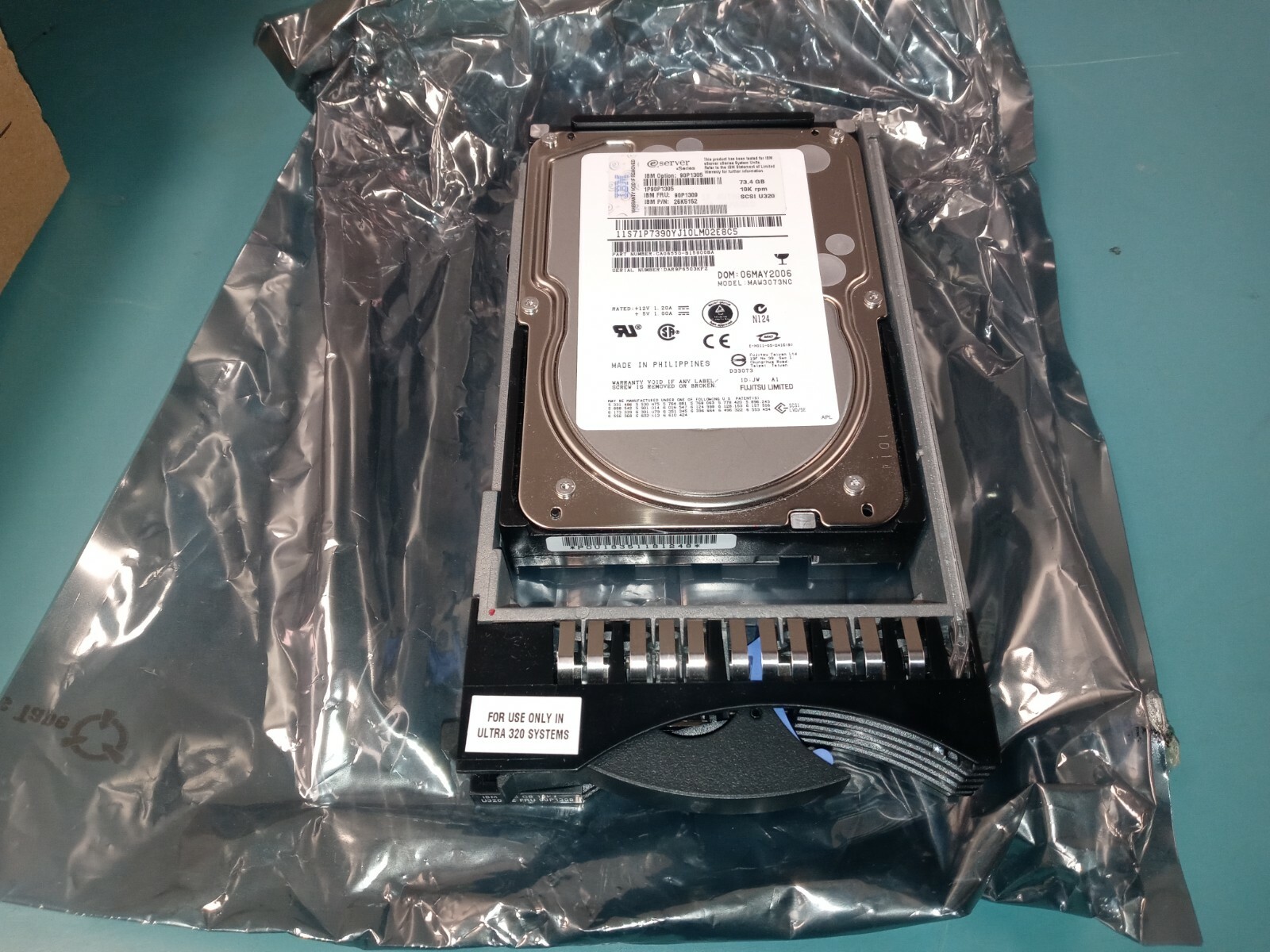 IBM 90P1309 73.4GB 10K RPM SCSI 3.5 Hot-Swap Server Hard Drive