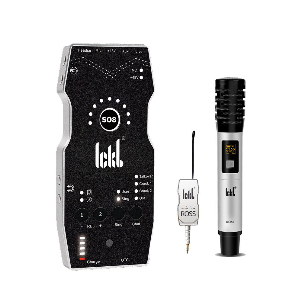 ICKB SO8 Mobile Live Sound Card Rechargeable F/ Live-streaming 6th Generation