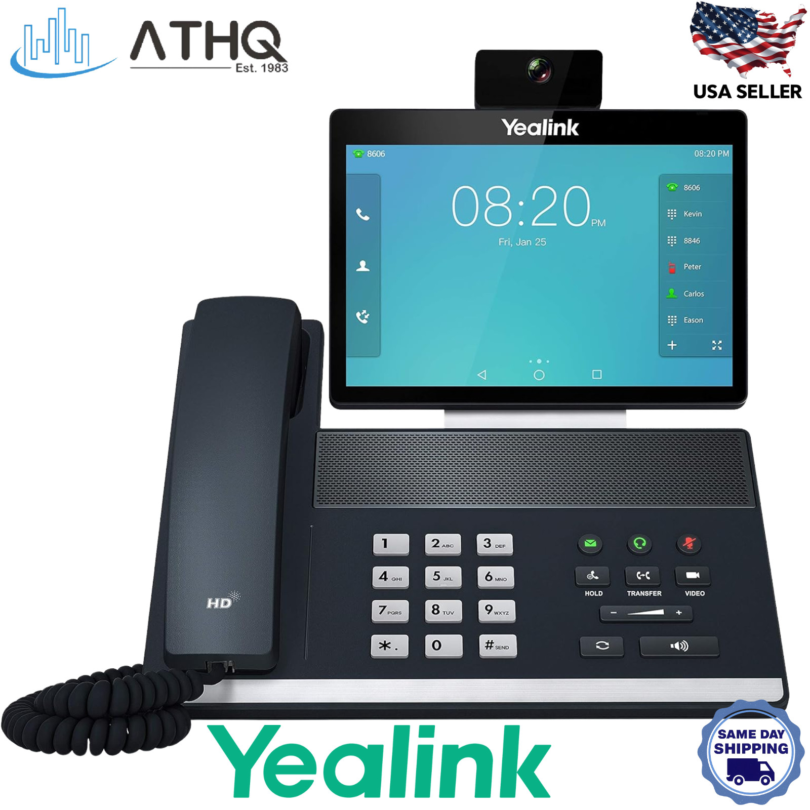 Yealink VP59 Smart Android Video Phone Wi-Fi Bluetooth SIP VoIP PoE Gigabit NEW