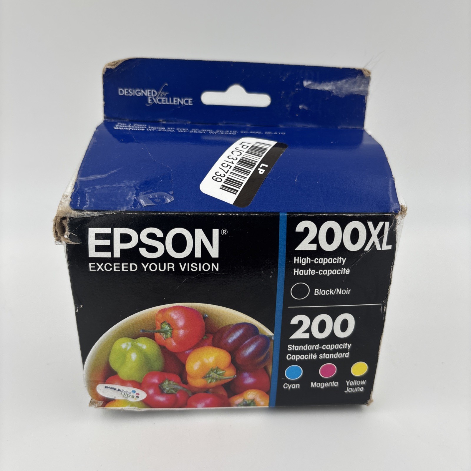 NEW SELAED Epson 200XL Black 200 CMY Ink Cartridges T200XL-BCS Expired 01/2024
