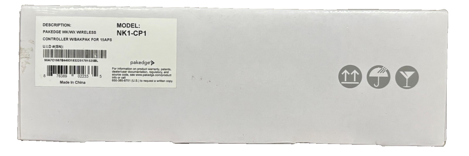 NK1-CP1 - Pakedge - Wireless Controller with BakPak for 15 APs - NEW
