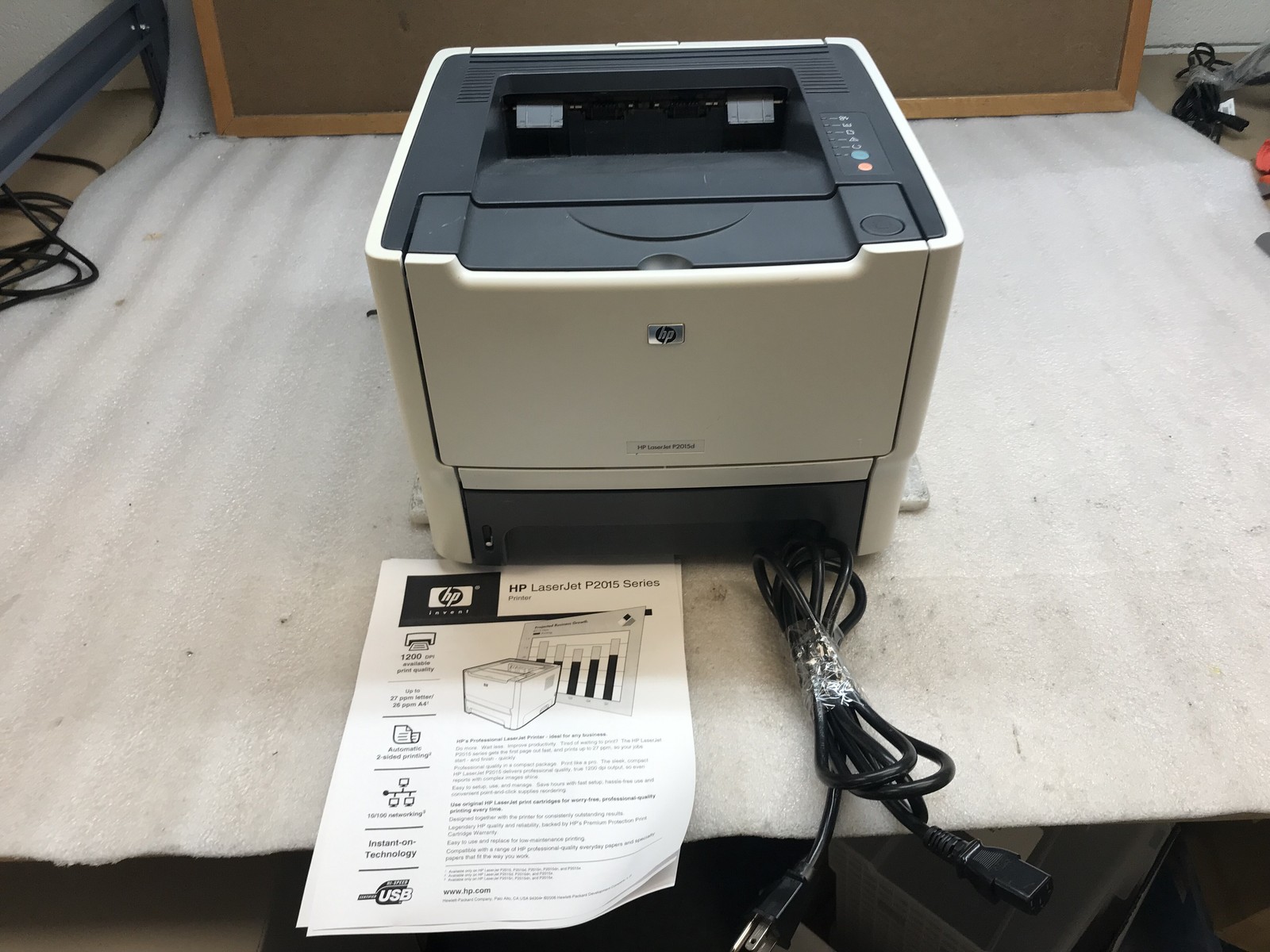 HP LaserJet P2015D Monochrome Workgroup Printer - Toner Inc Pwr USB Cbl Inc