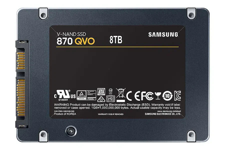 Samsung 870 QVO 8TB SSD %100 Health