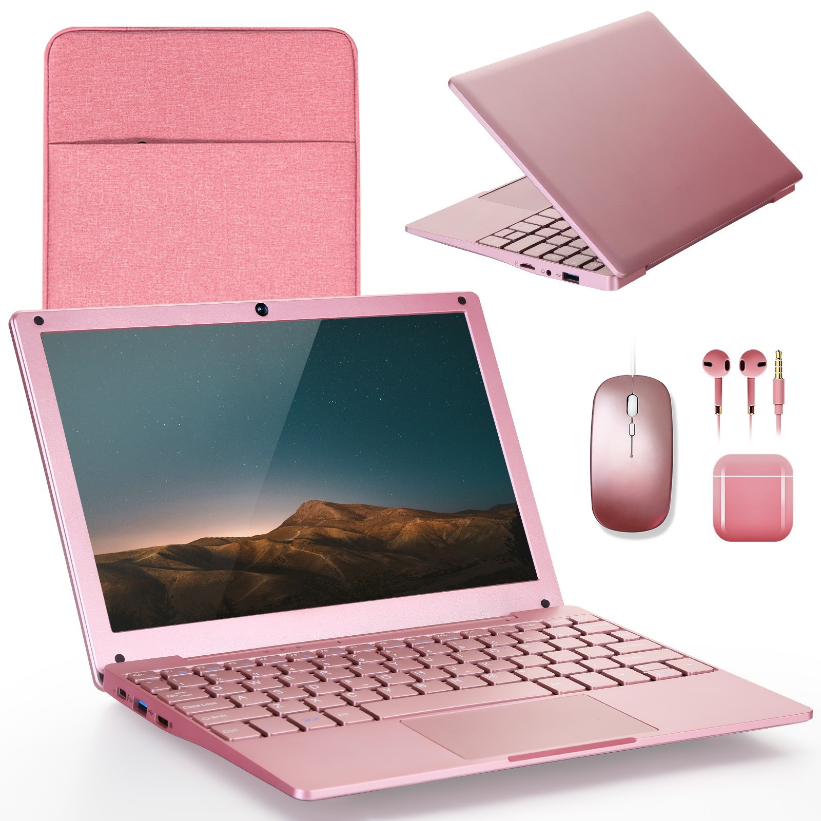 NEW 10'' Mini Laptop Windows 11 Notebook 8GB 128GB Intel Celeron Quad-Core WiFi