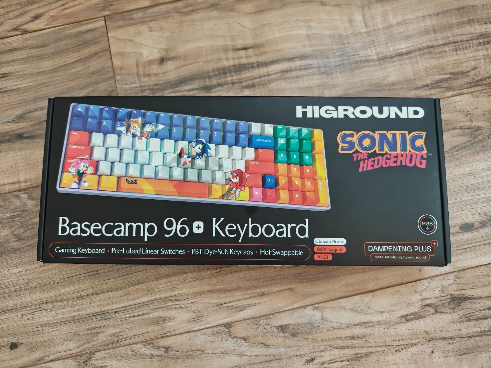 SEGA x Higround Basecamp 96+ Classic Sonic Mechanical Keyboard NEW SEALED