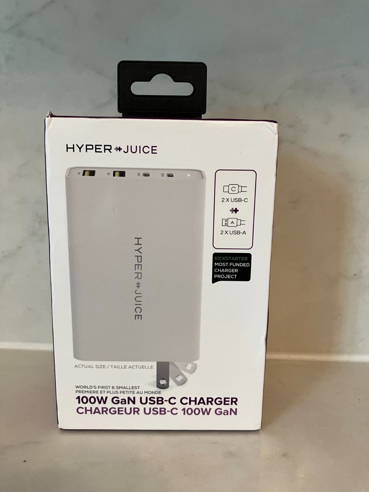 HyperJuice 100W GaN USB-C Charger. New in Box. Unopened.