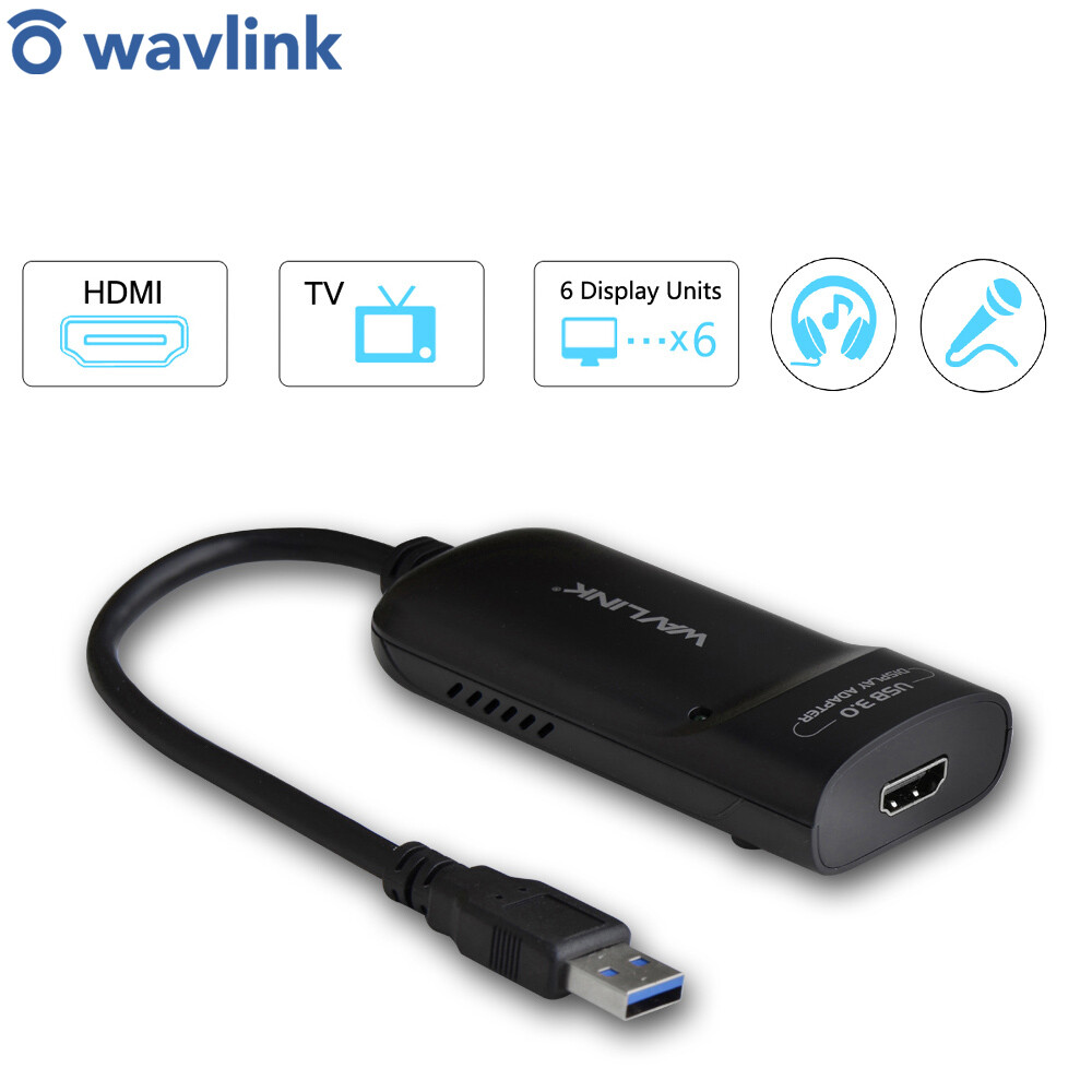 USB 3.0 to HDMI Universal Video Graphics Adapter External Video Card Audio Port