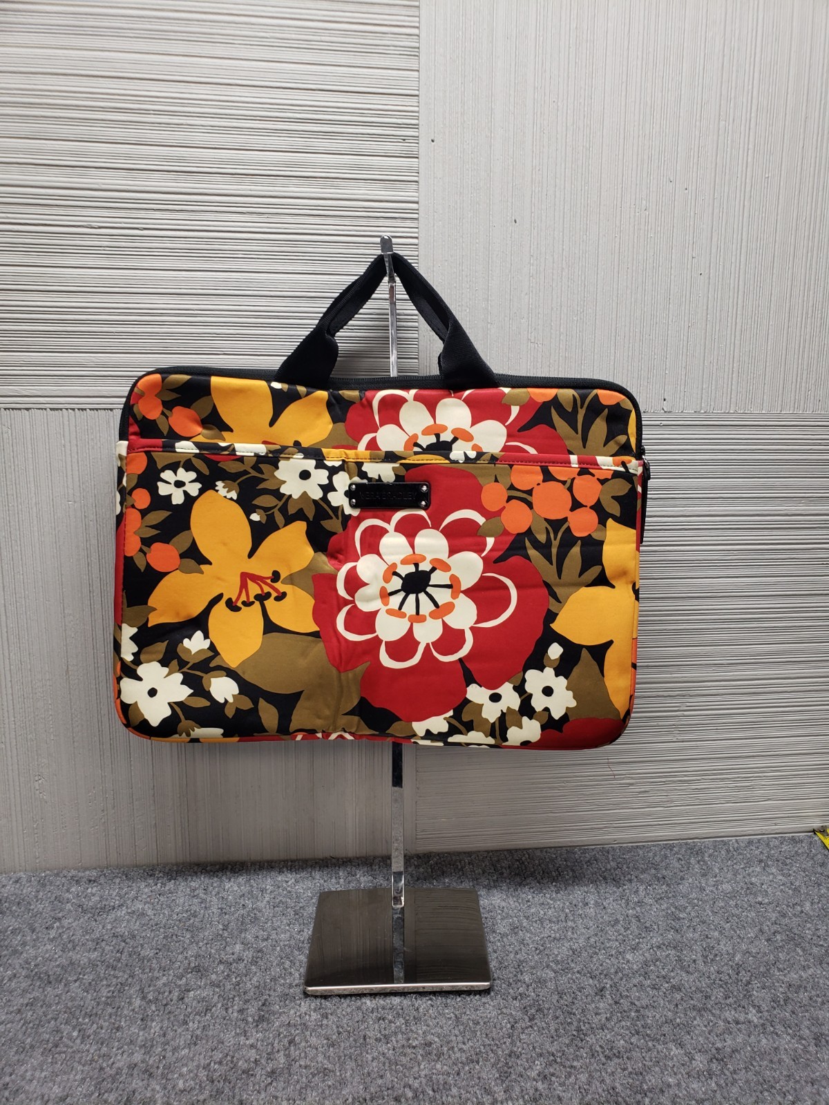 Vera Bradley Women Neoprene Bittersweet Laptop Bag Multicolor Floral Handle Zip