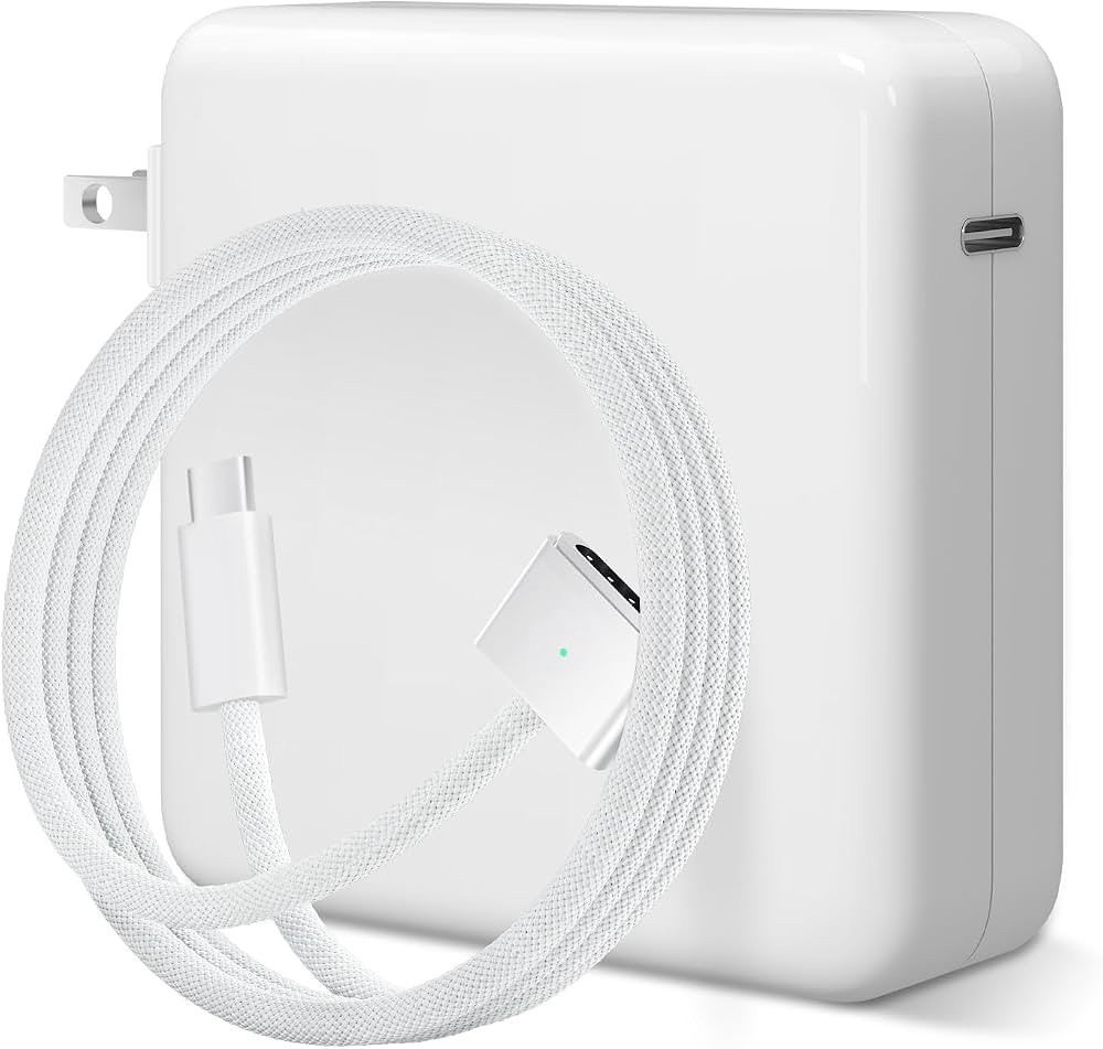 70W USB C Charger MacBook Air 13 15 Pro 14 M1 M2 M3 M4 MagSafe 3 Cable White