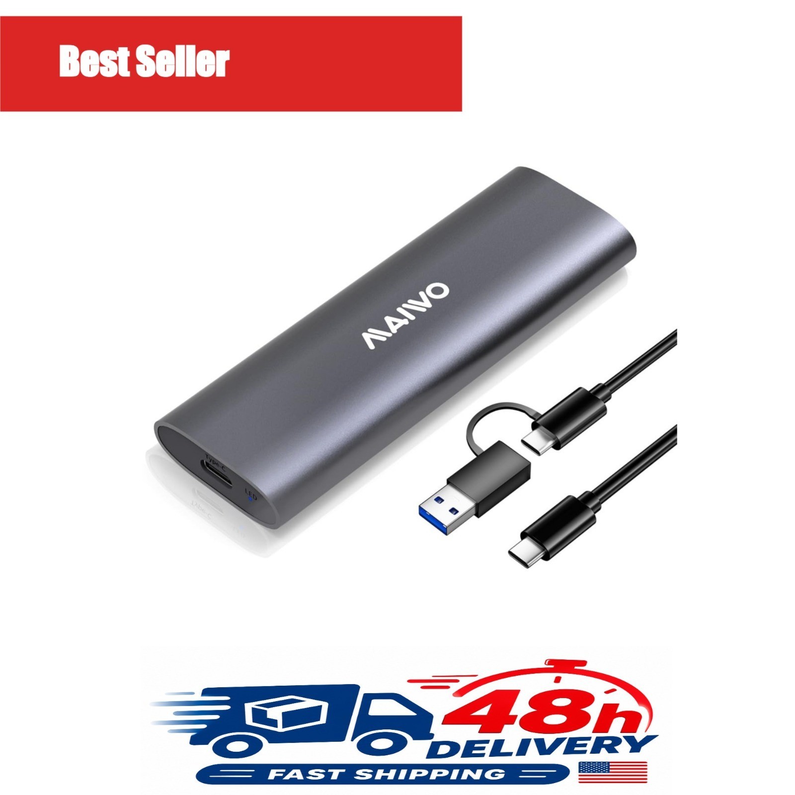 MAIWO M.2 NVMe SSD Enclosure USB 3.1 Gen2 10Gbps Tool-Free Aluminum Case