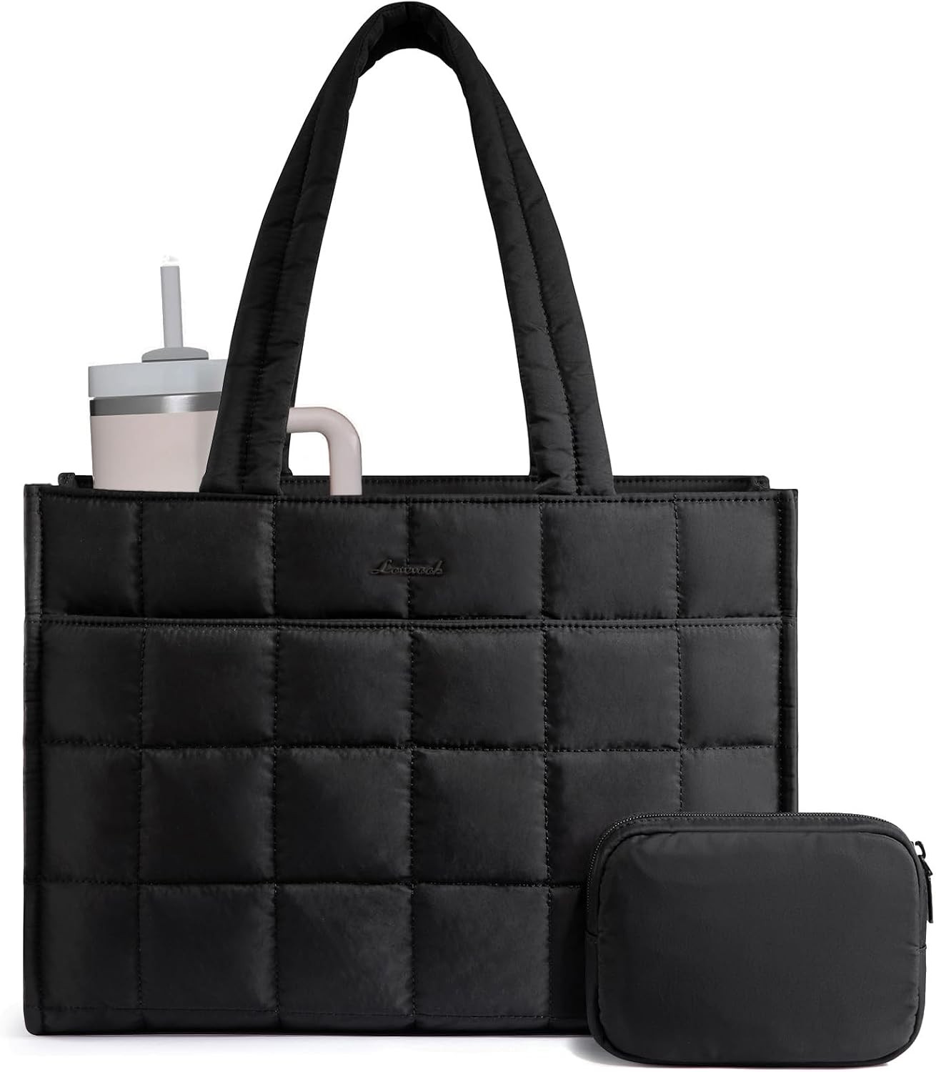 Tote Bag for Women, Puffer Work Handbag 17 Inch Laptop Purse for Nurse Teacher