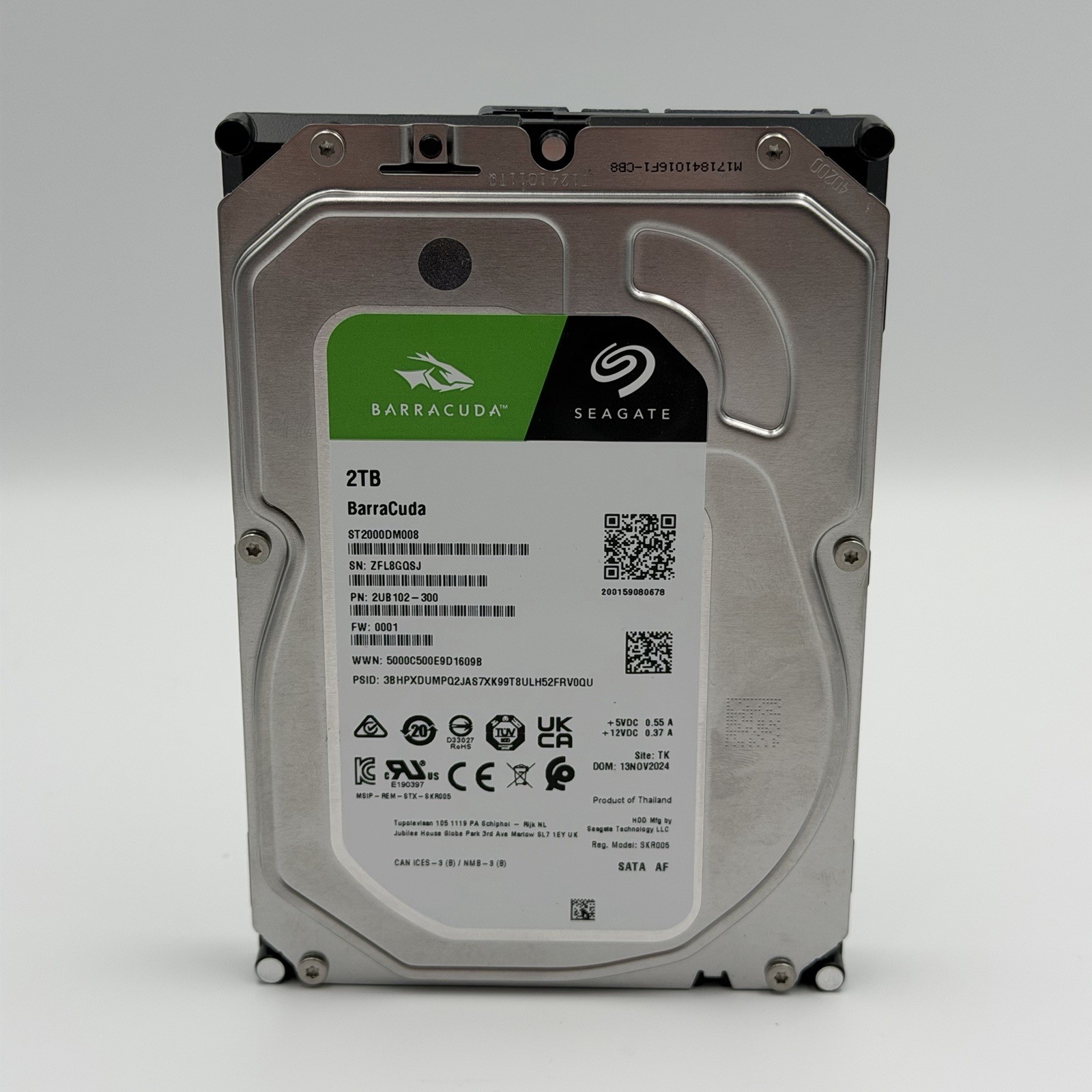 Seagate 3.5" Barracuda 2TB SATA III 6Gbps HDD ST2000DM008
