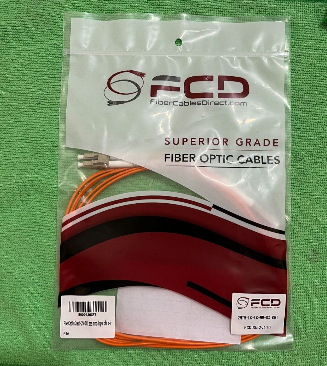 FCD Fibercablesdirect Fiber Optic Cables 2 MTR - LC- LC MM DX OM1 2m