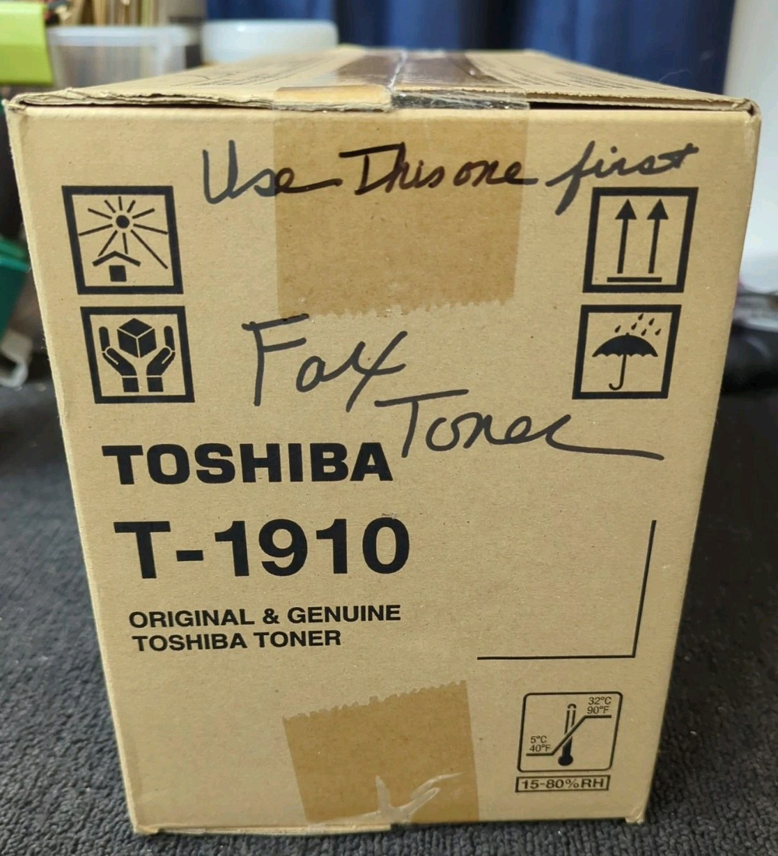 Toshiba Toner Cartridge T-1910, Black for Toshiba e-STUDIO 191f, New & Unopened