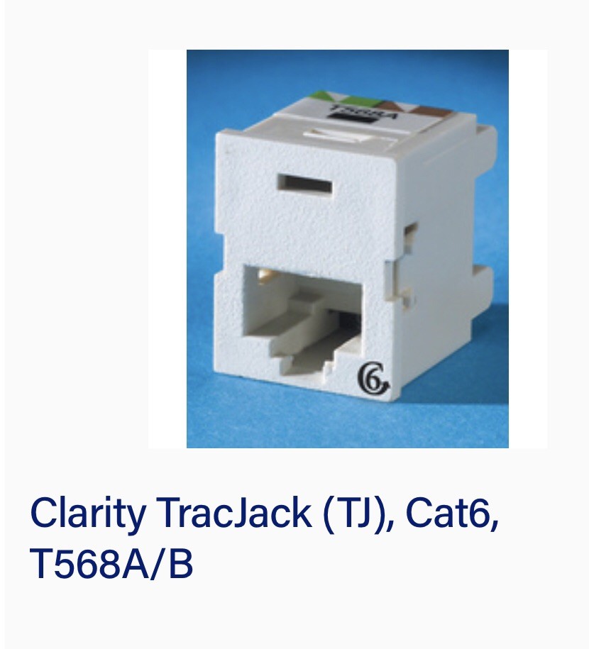 Legrand  Ortronics TJ600-88 Clarity Cat6 White TracJack *NEW* Lot Of 11