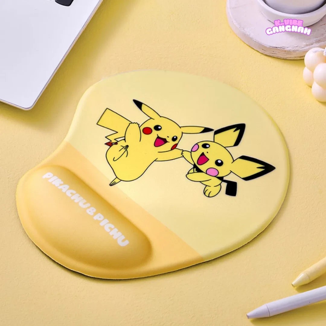 Official Pokemon Character Gel Wrist Support Mouse Pad Pikachu Ditto Snorlax