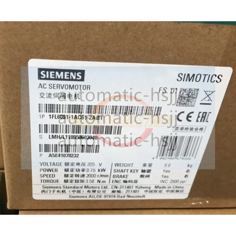 1pcs New Siemens 1FL6061-1AC61-2AB1
