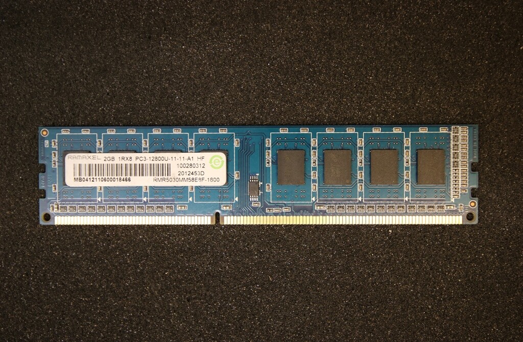 Ramaxel RMR5030MM58E8F-1600 DDR3 Module 2GB (1x2) PC3-12800U DDR3-1600 CL9 #7336