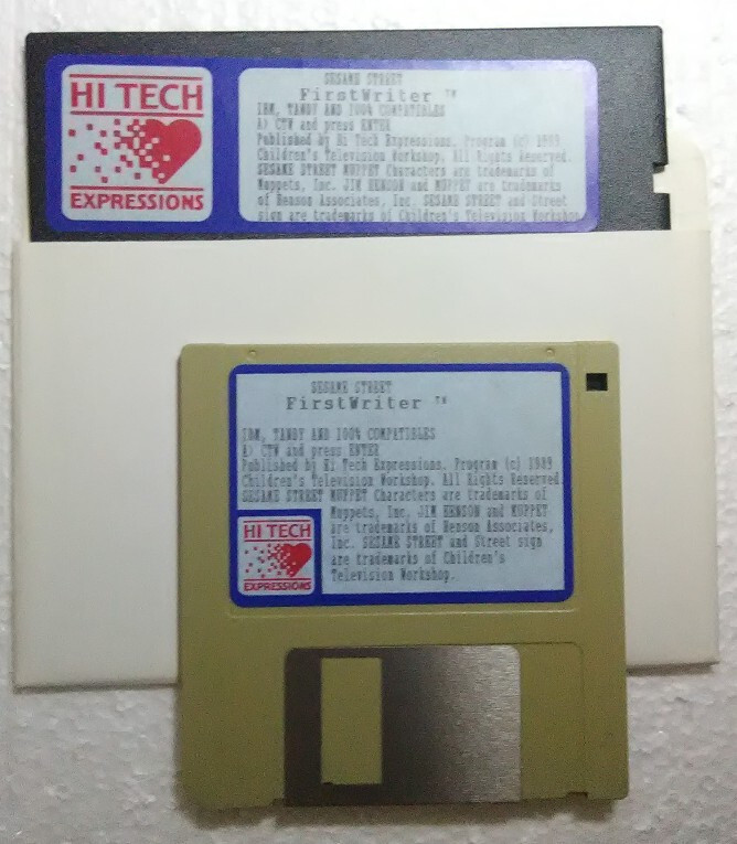 Hi Tech Sesame Street First Writer IBM/Tandy 5.25 3.25 Media - Retro PC software