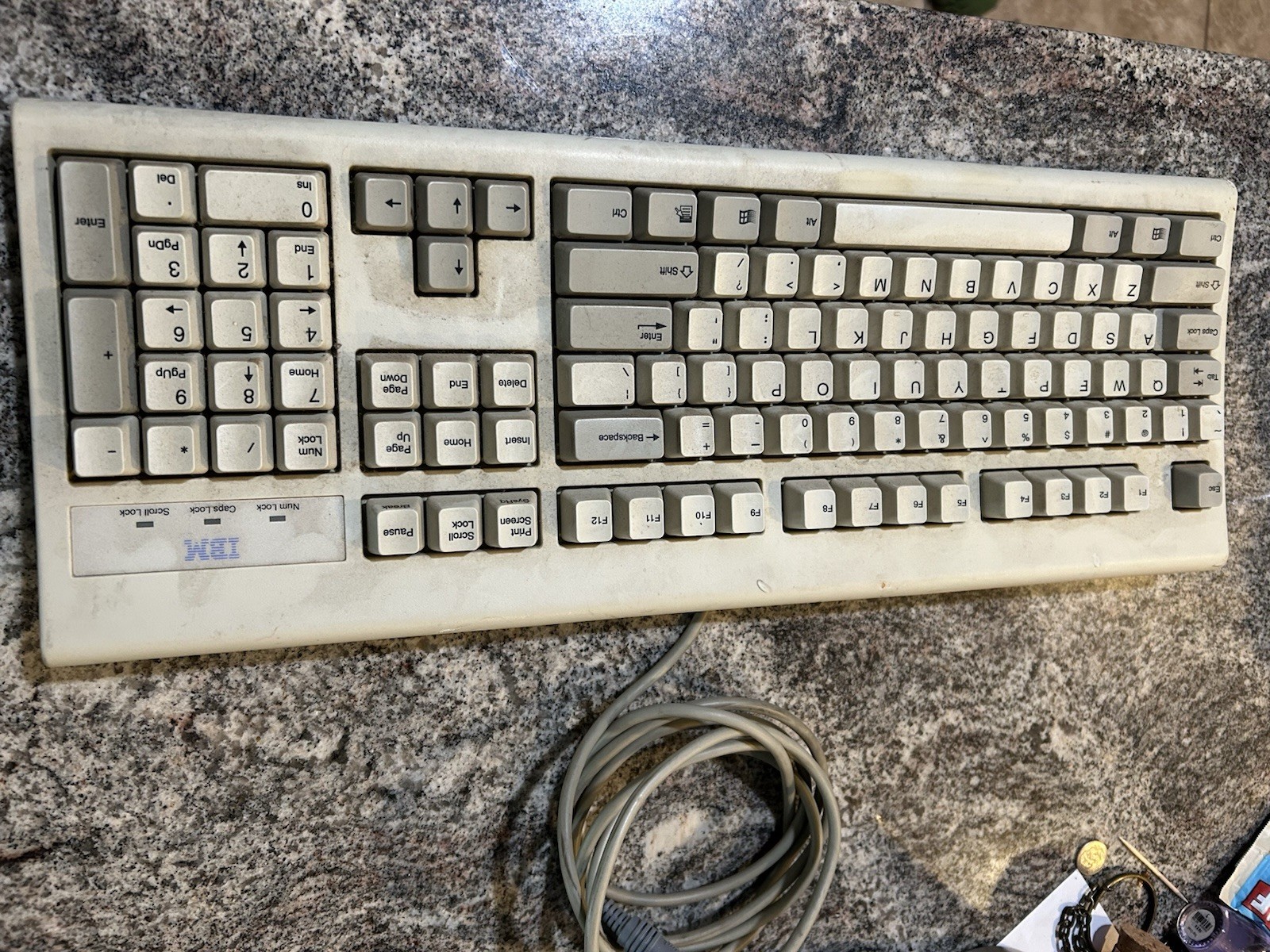 Vintage 90s IBM KB-8923 Wired Mechanical Keyboard PC PS/2 FRU P/N 07H0666