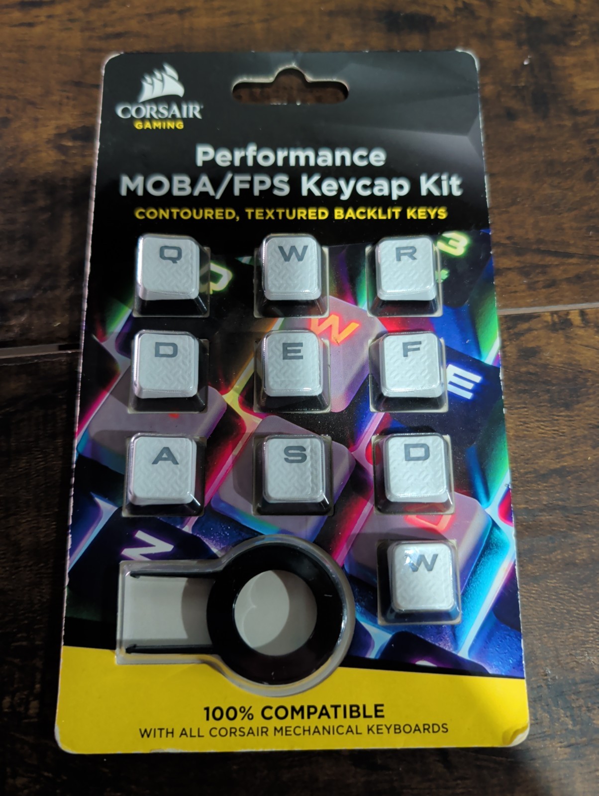 CORSAIR Performance MOBA/FPS Keycap Kit Backlit Textured White CH-9000233-NA