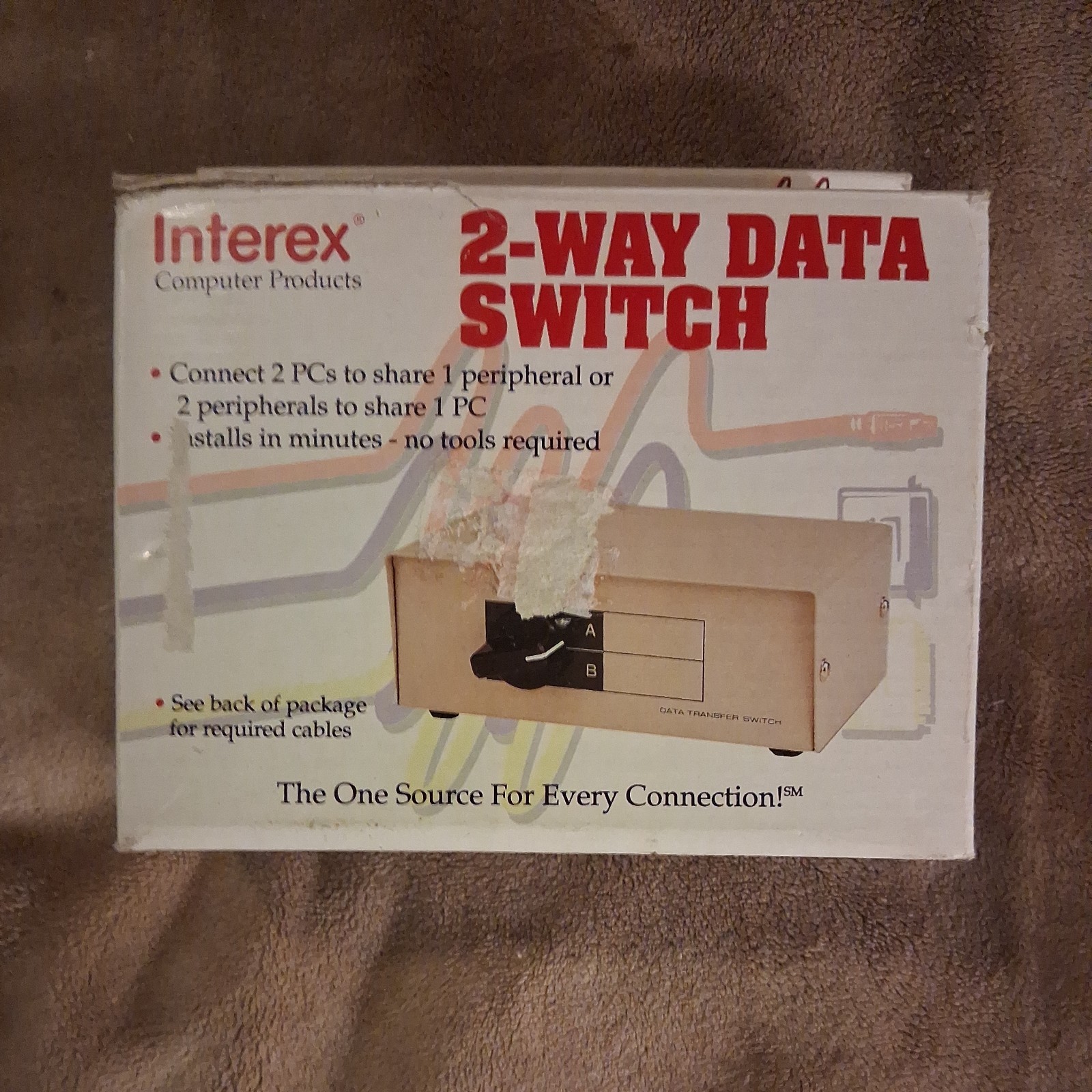 Interex 2-way Data Switch MDS-1a (Computer Products) no cords( doesn't usually)