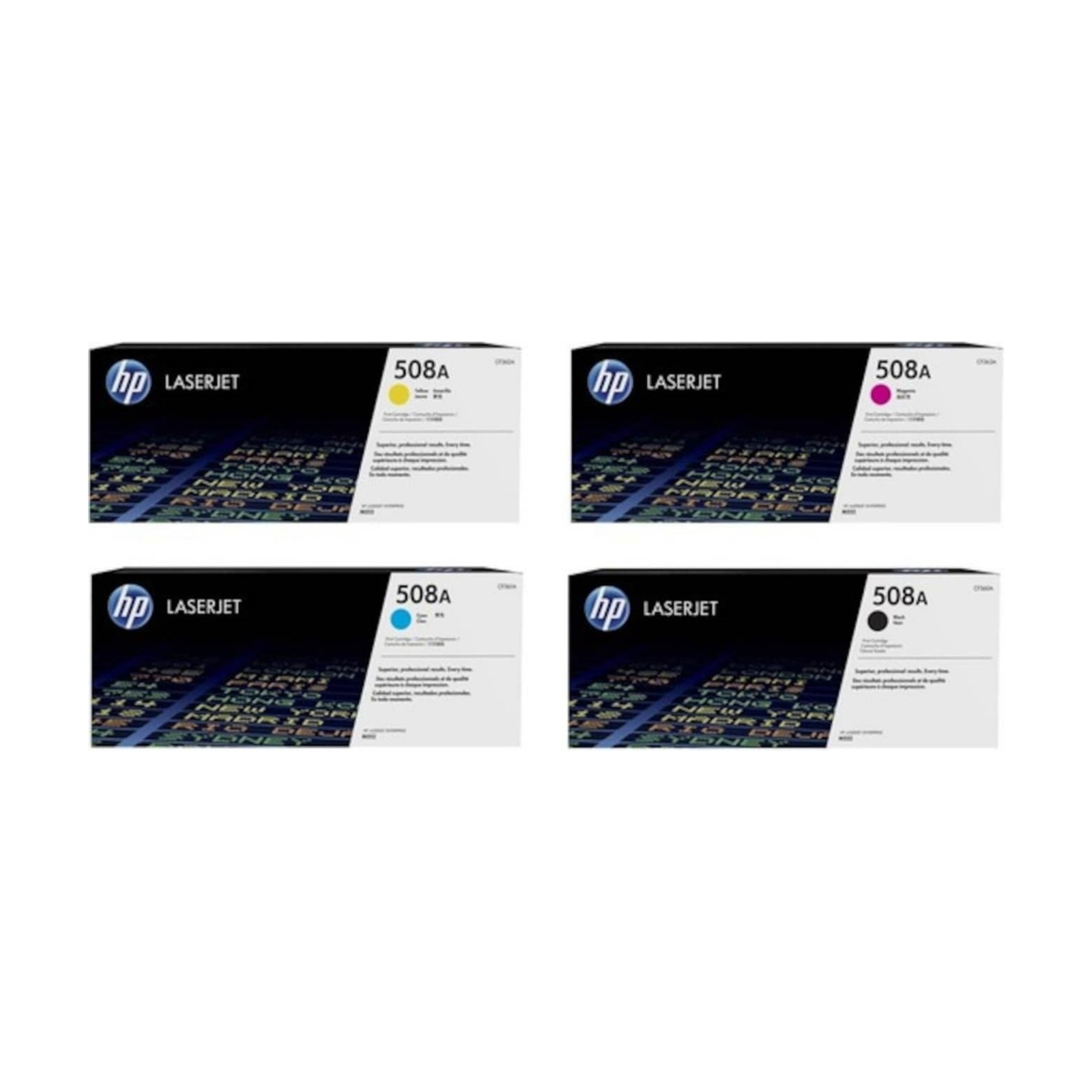 HP 508A Toner Cartridge Set (CF360A-CF363A) Genuine OEM Factory Sealed Fast Ship