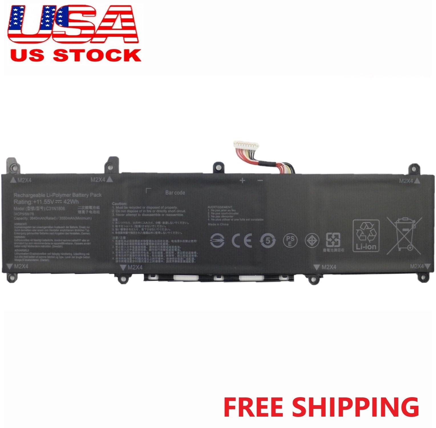 New C31N1806 Battery For ASUS VivoBook S13 X330UA X330UN X330FA X330FL Series US