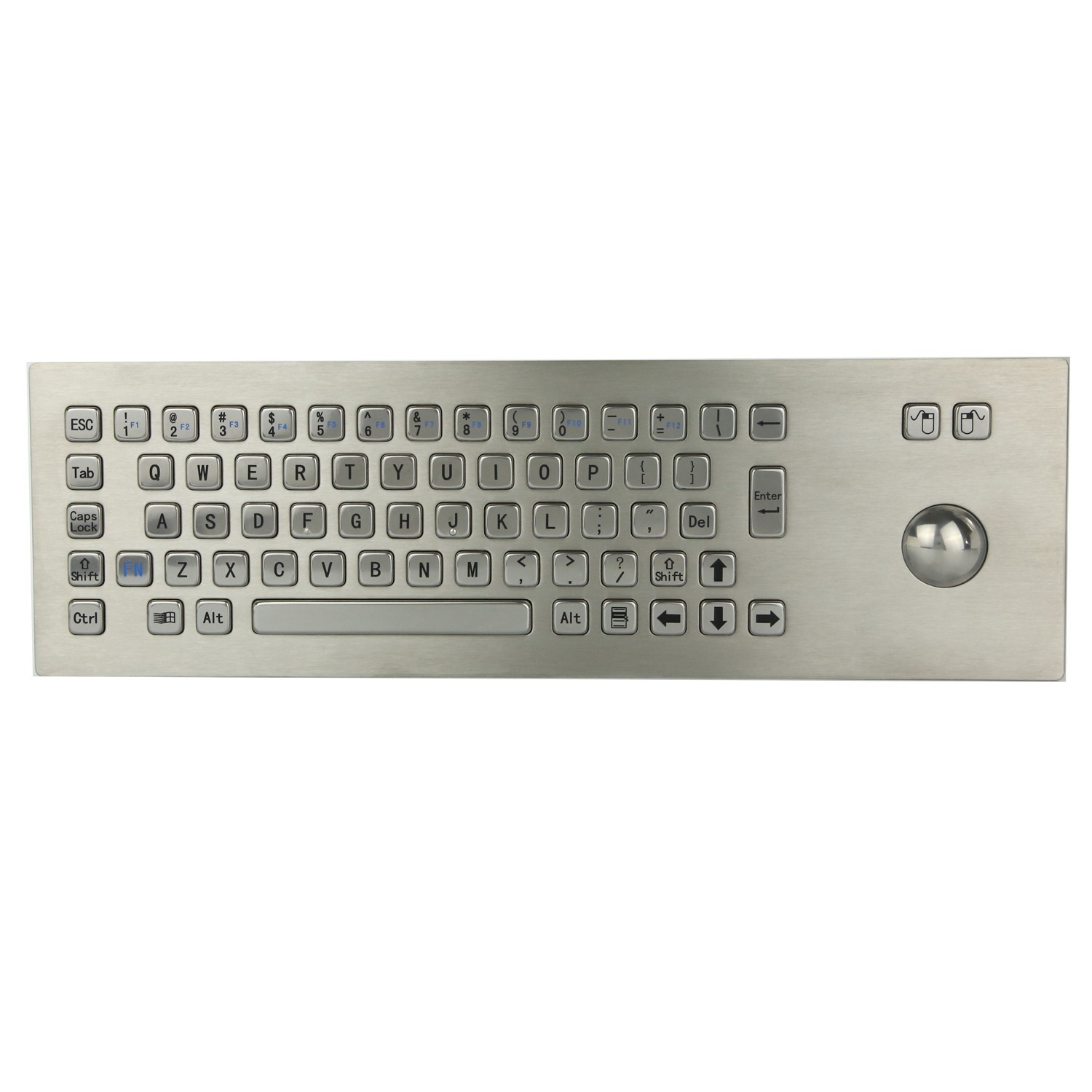 USB Industrial Stainless Steel Metal Rugged Keyboard For Self Service Kiosk