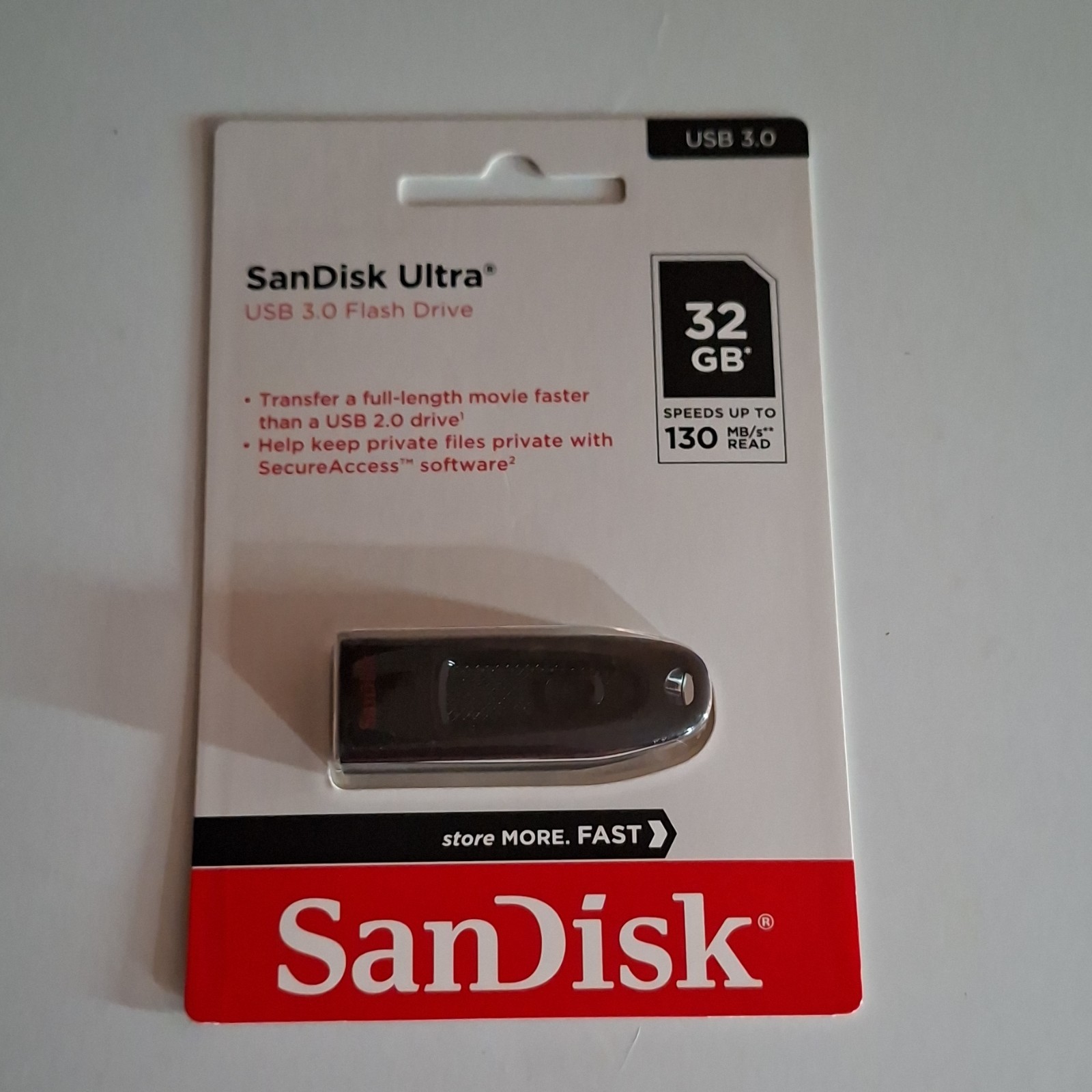 SanDisk Ultra 32GB USB 3.0 Flash Drive 130MB/s Read Secure Encryption PC/Mac