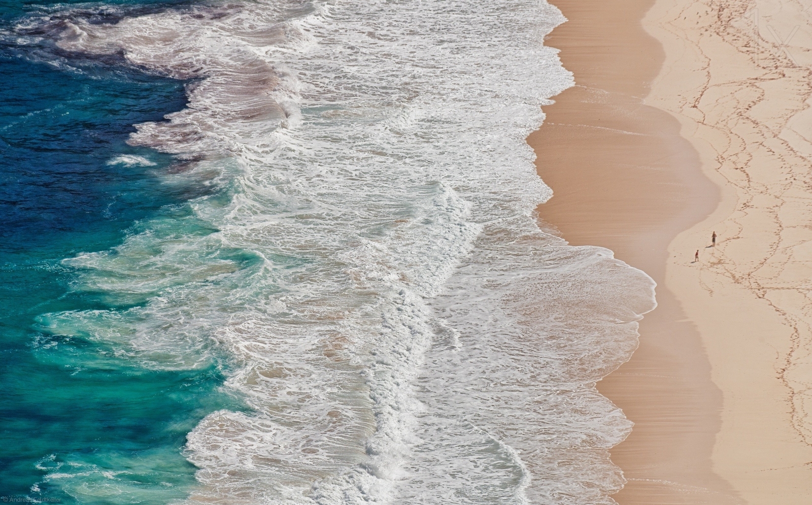 Landscape beach sand waves turquoise white coast nature Custom Gaming Mat Desk