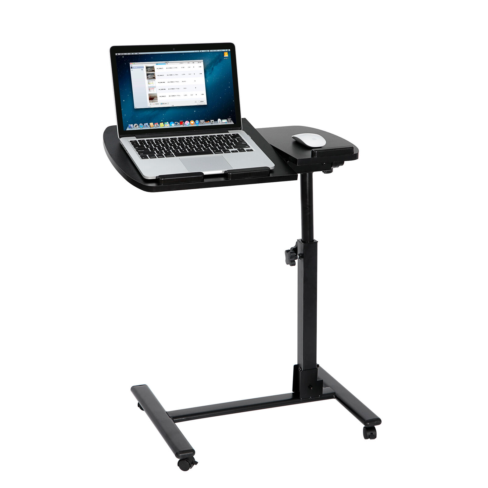 Adjustable Height 360° Swivel Laptop Desk PC Computer Notebook Stand with Wheels