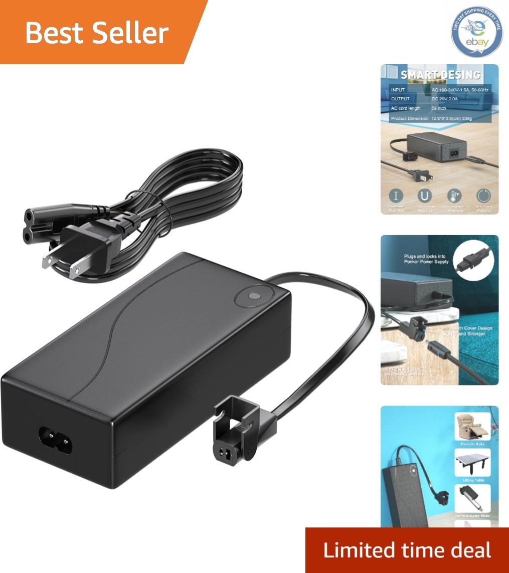Durable 2A Power Recliner Supply Transformer - 29V/24V with Safety Features