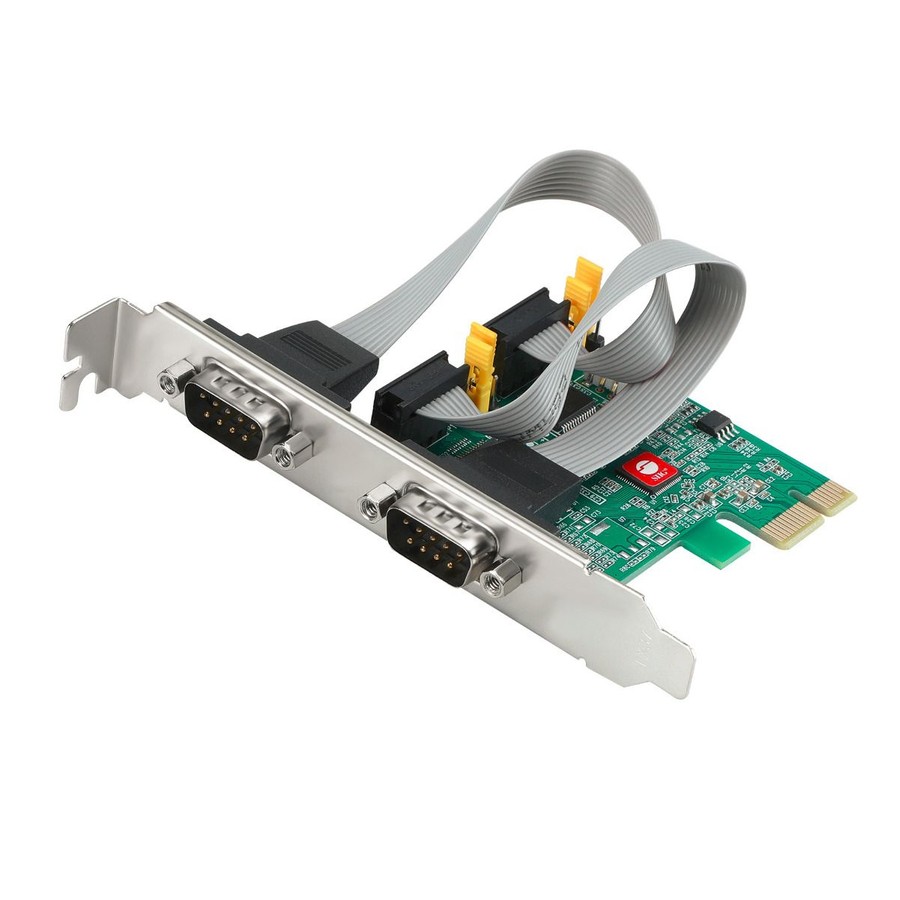 SIIG JJ-E20711-S1 DP Cyber 2-Port RS-232 Serial PCIe Adapter Card 250Kbps