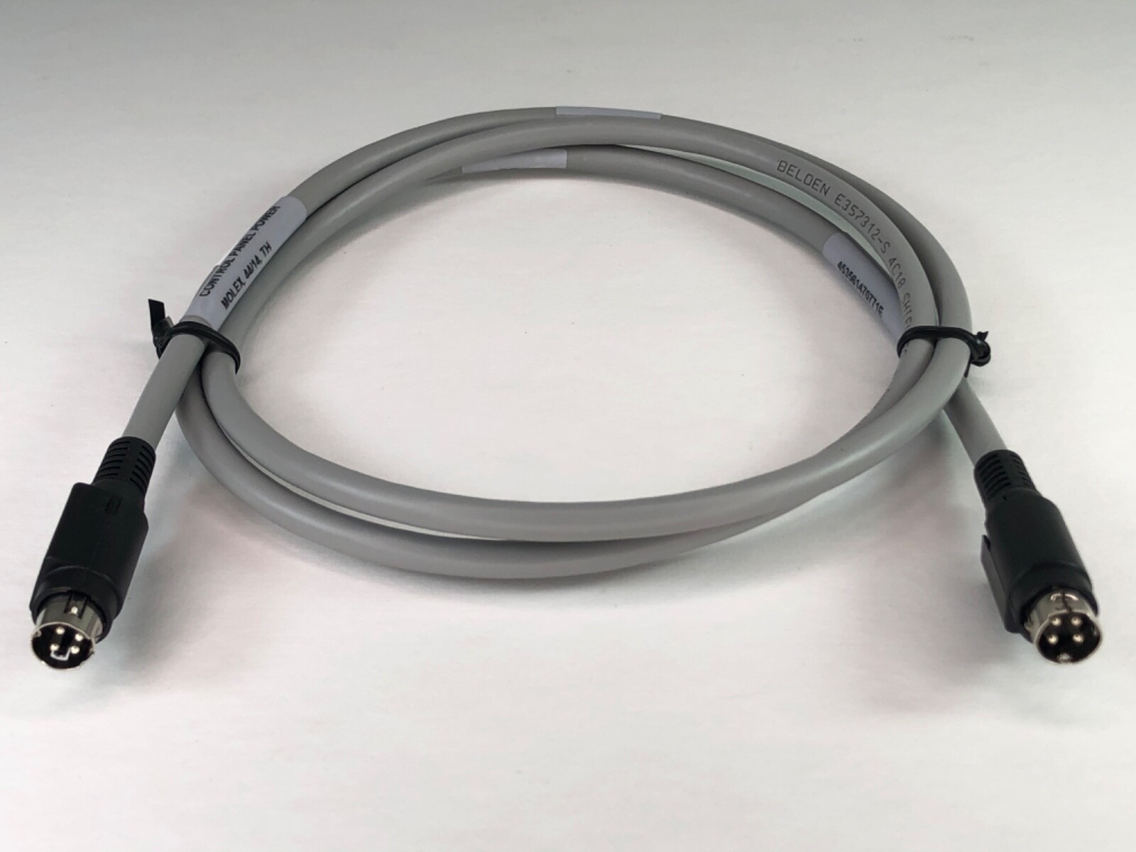 NEW GENUINE OEM MOLEX 4-PIN KYCON POWER CONNECTOR MINI DIN PLUG PANEL 53" CABLE