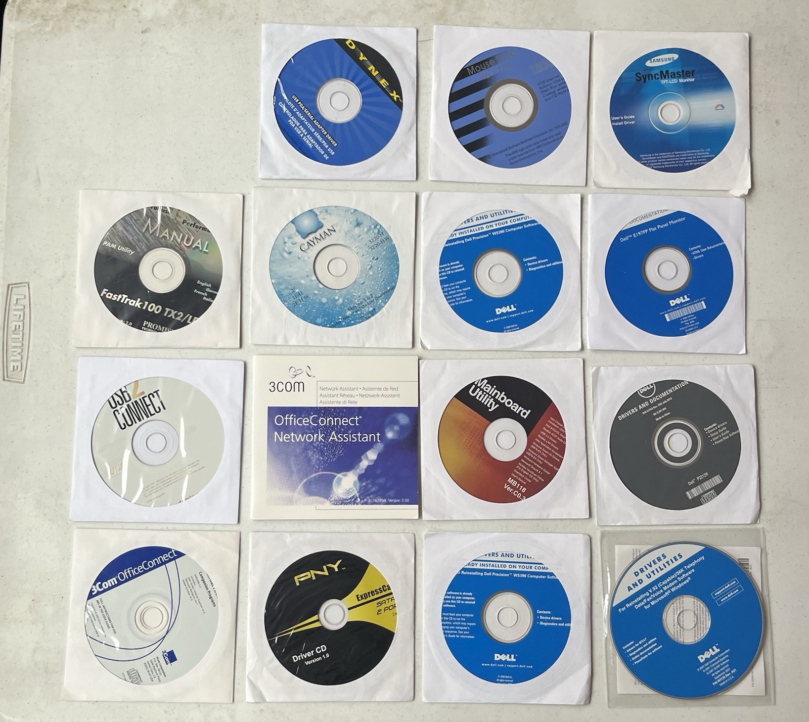 Vintage Tech Support Lot - 14 Driver CDs (4 FACTORY SEALED) & Manuals VTG OBO