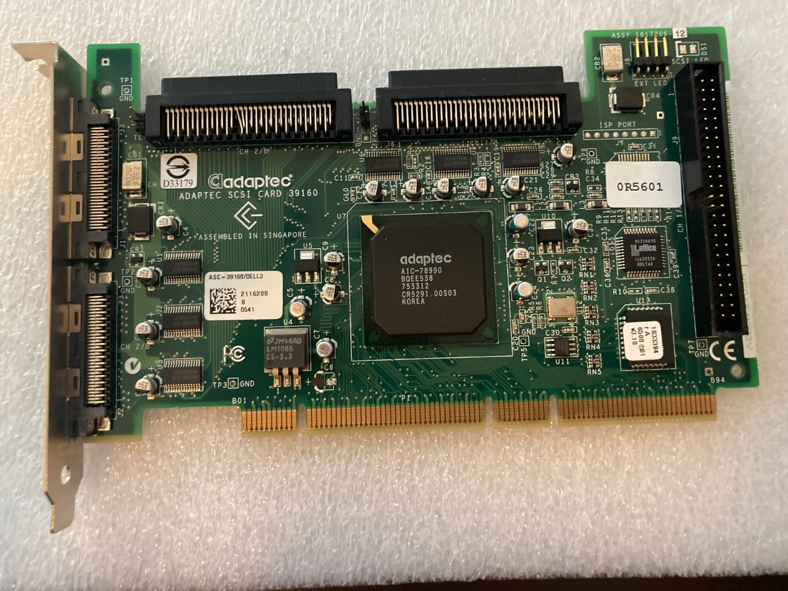 Dell Adaptec SCSI Card controller adapter ASC 39160 UP601