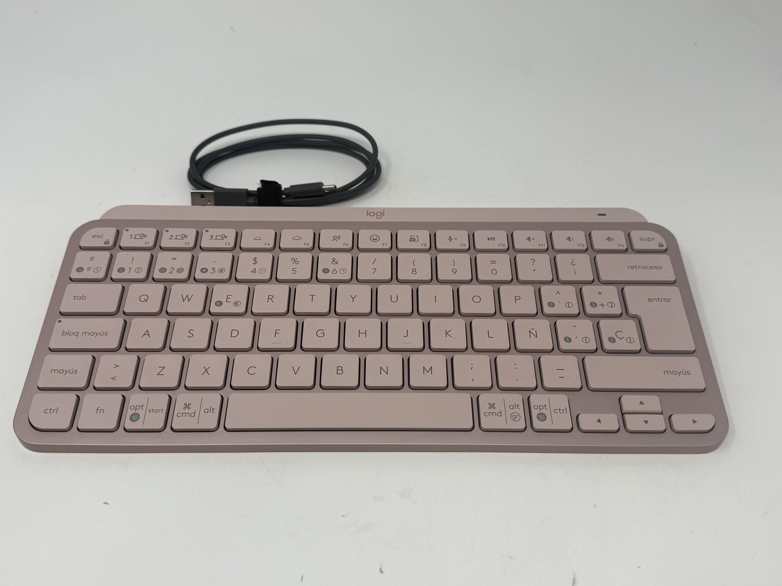 LOGITECH MX KEYS MINI WIRELESS KEYBOARD ROSE SPANISH LAYOUT - ROSE