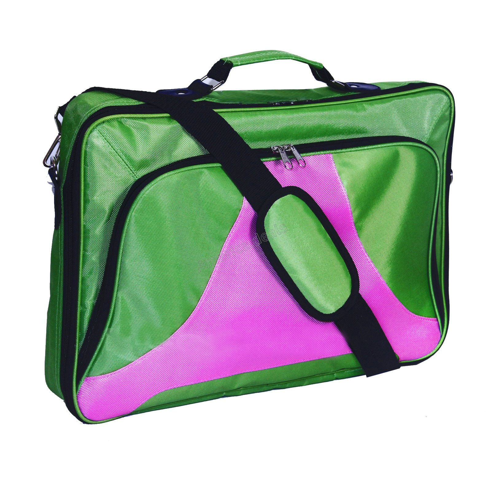 Green & Pink 15.6 -18 Inch Laptop Notebook carrying briefcase bag case