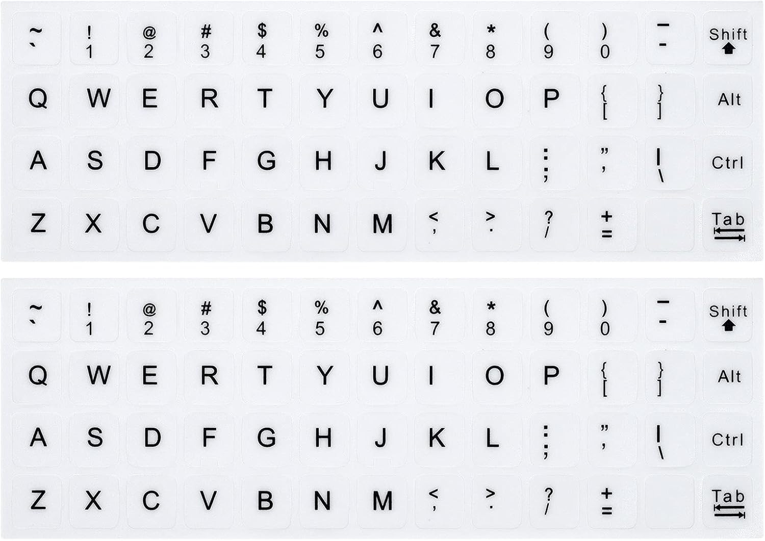 (2PCS Pack) English Keyboard Stickers, Universal Keyboard Replacement Letters En
