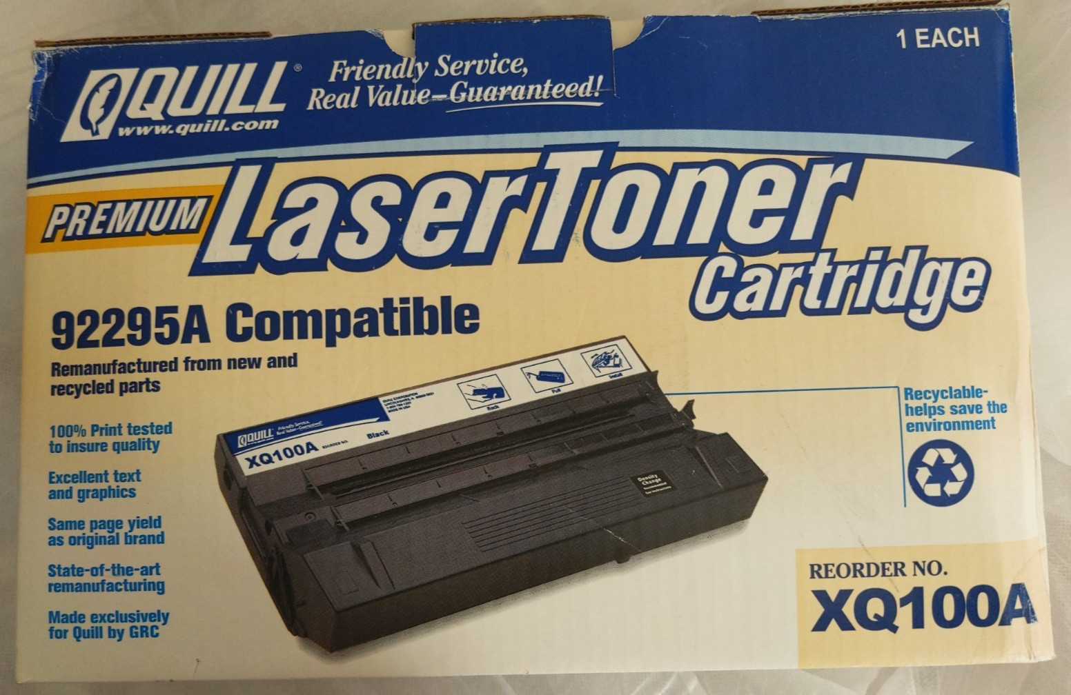 Quill Black Laser Toner Cartridges Compatible HP 92295A 95A