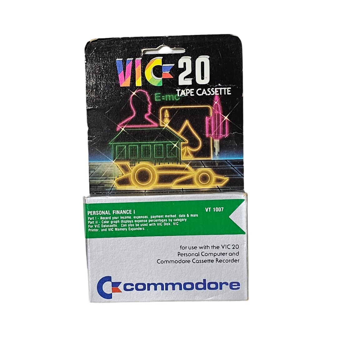 Vintage Commodore VIC-20 Personal Finance Cassette 1981 VT1007 In Box Complete