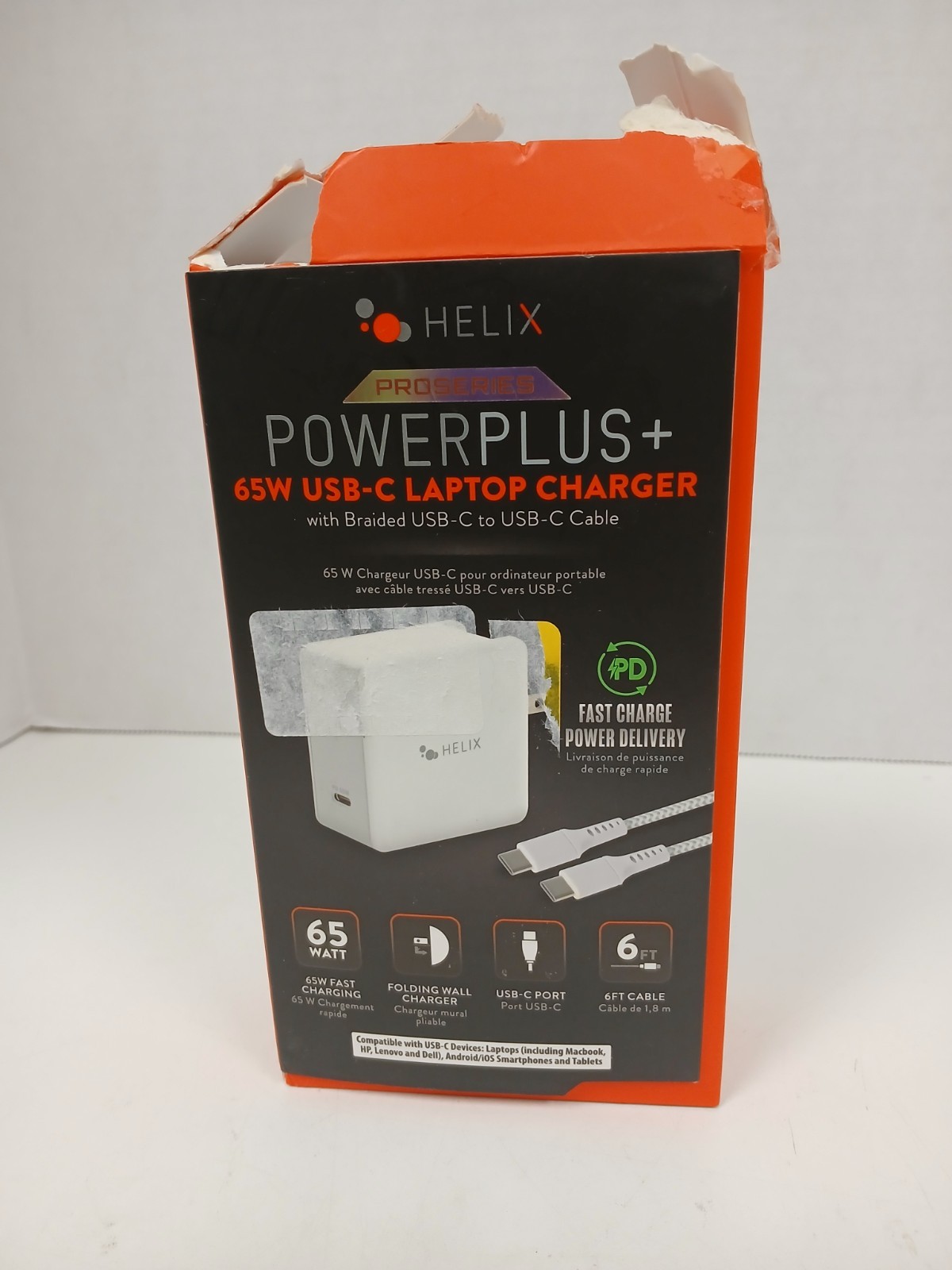 Helix PowerPlus+ 65W USB-C Laptop Charger With 6ft Cable