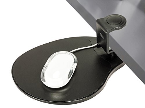 Clamp on Mouse Platform Clip on Mouse Pad Rotating 360 Ergonomic Mouse Tray A...
