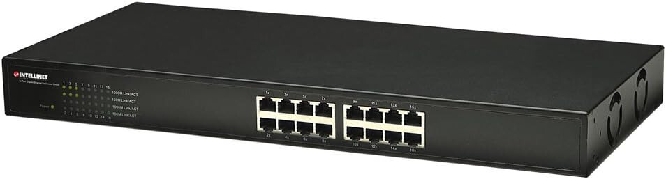 16-Port Gigabit Ethernet Switch Rack Ready | IntelliNet 524148