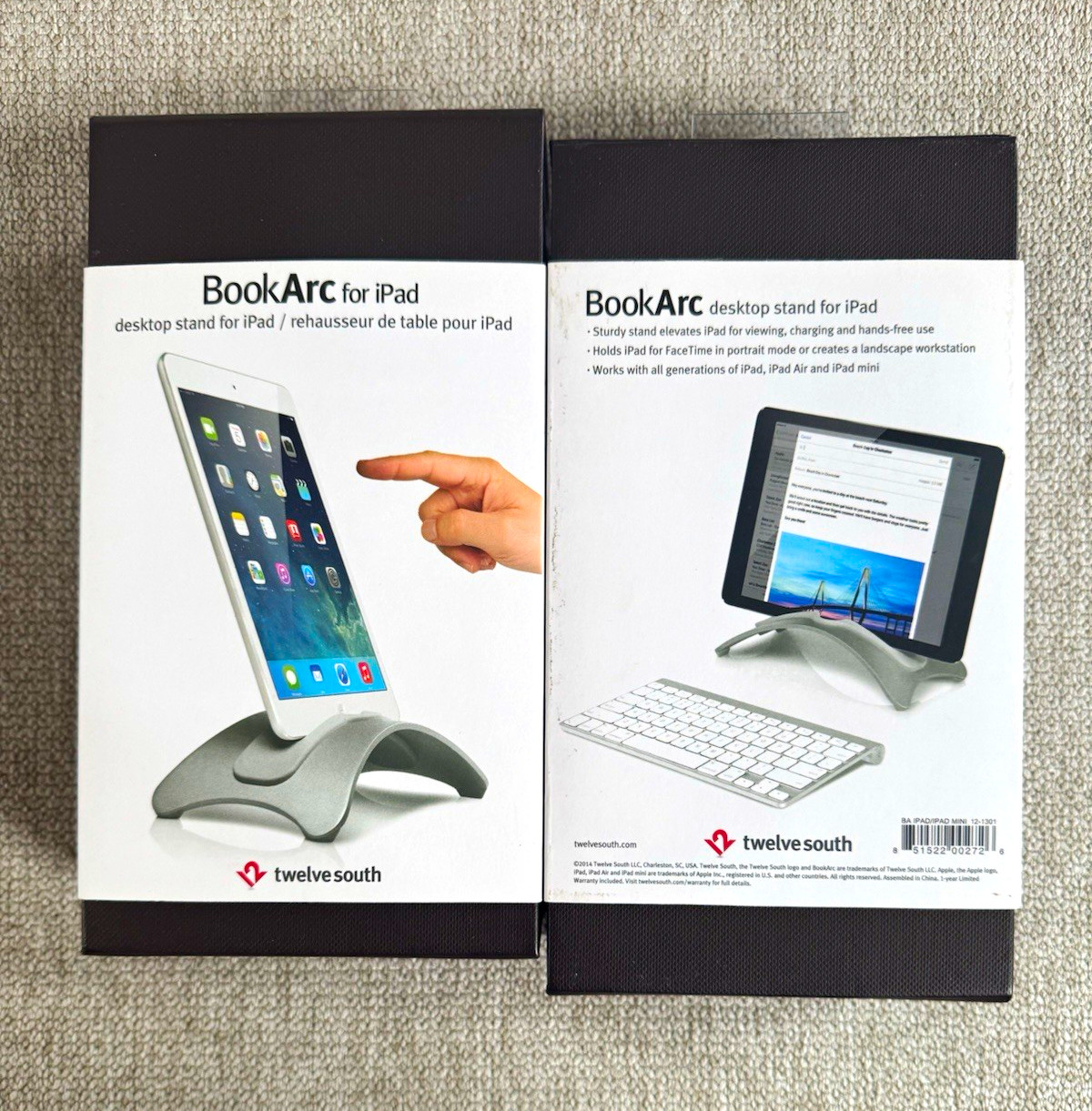 Twelve South BookArc for iPad Desktop Stand Silver Freestanding 12-1301