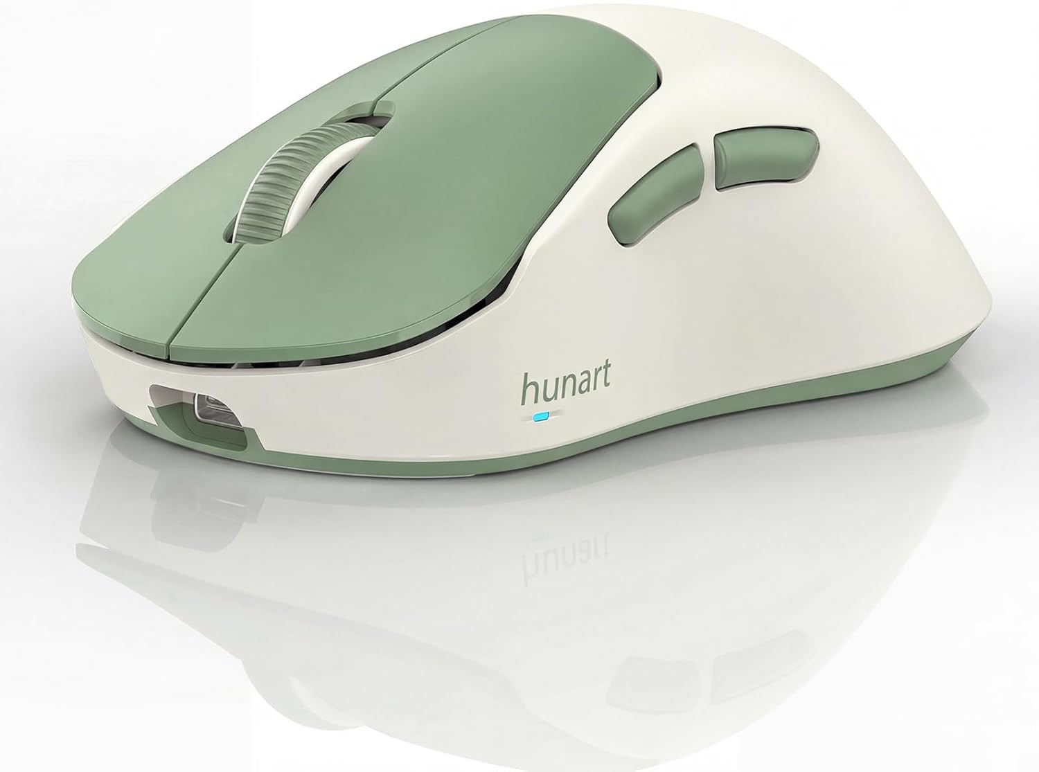 H6 49G Wireless Mouse, Bluetooth & 2.4Ghz, Rechargeable, Green | Silent Clicks,